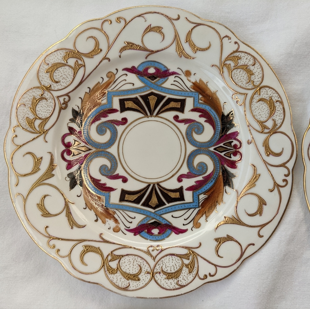 Boseck & Co Imperial Vienna Austria Art Nouveau Handpainted Porcelain Plates - 4 - Picture 8 of 16
